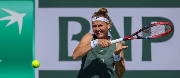 Marie Bouzková na turnaji v Indian Wells