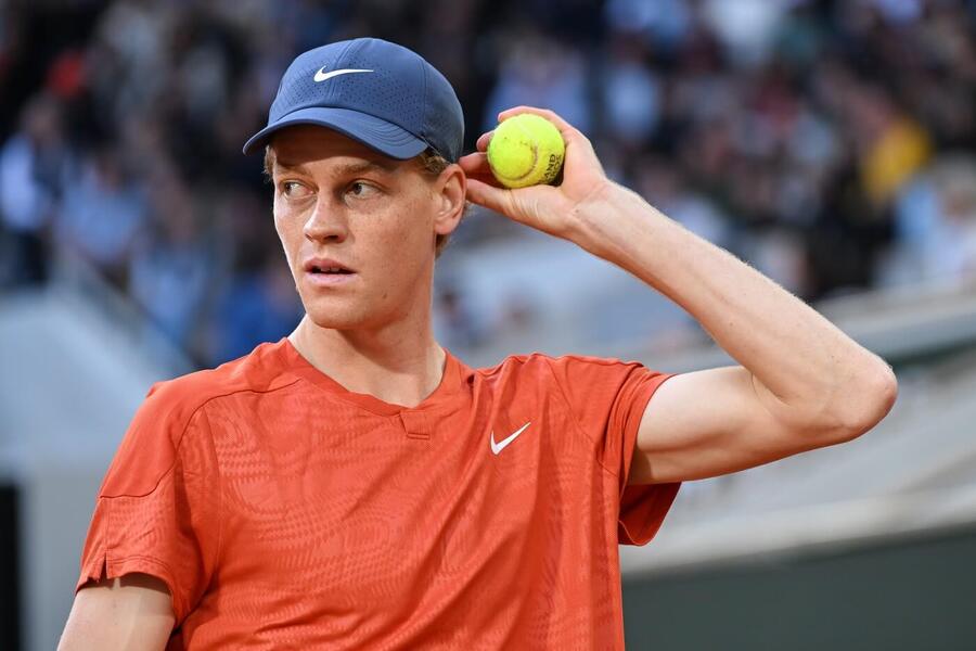 Tenis, ATP, Jannik Sinner během osmifinále Roland Garros, French Open, Paříž