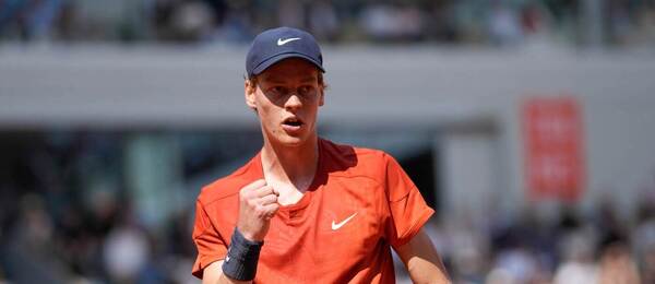 Tenis, ATP, Jannik Sinner během Roland Garros, French Open v Paříži
