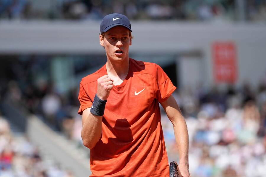 Tenis, ATP, Jannik Sinner během Roland Garros, French Open v Paříži