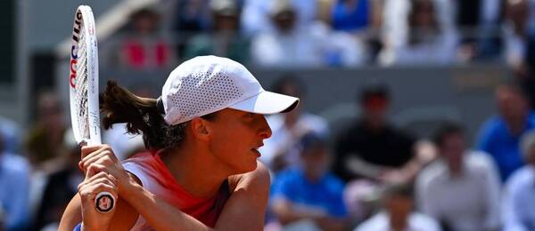 Iga Swiatek během semifinále Roland Garros