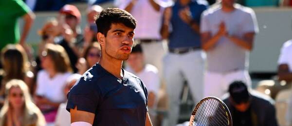 Carlos Alcaraz během semifinále French Open 2024