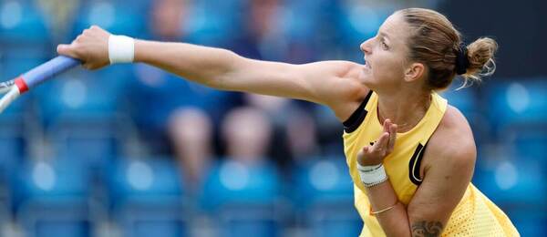 Karolína Plíšková na travnatém turnaji v Birminghamu, své poslední přípravě před startem Wimbledonu 2024