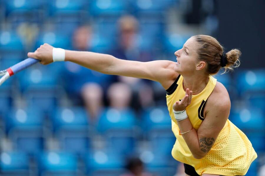 Karolína Plíšková na travnatém turnaji v Birminghamu, své poslední přípravě před startem Wimbledonu 2024
