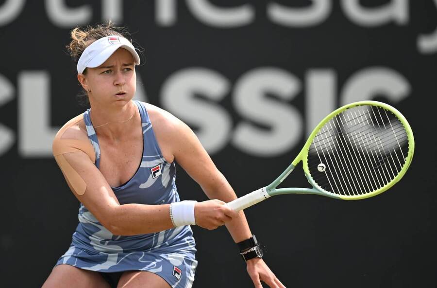 Barbora Krejčíková na turnaji v Birminghamu, přípravě před Wimbledonem 2024