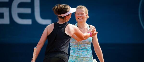 Tenis, WTA, Barbora Krejčíková a Kateřina Siniaková během turnaje v Praze, Prague Open