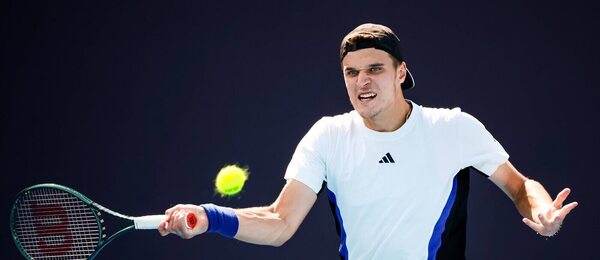 Tenis, ATP, Jakub Menšík během kvalifikace na China Open, Peking