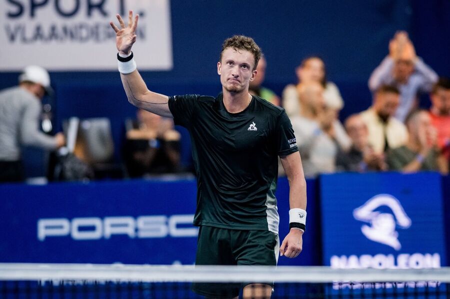 Tenis, ATP, Jiří Lehečka během turnaje v Anvterpách, Belgie