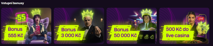 Jednotlivé vstupní bonusy od Kingsbetu