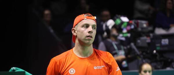 Tenis, ATP, Tallon Griekspoor během utkání Davis Cupu
