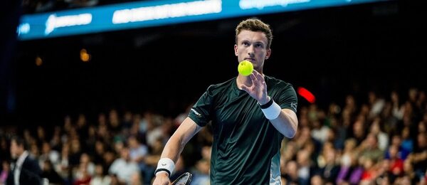 Tenis, ATP, Jiří Lehečka během turnaje v Antverpách, Belgie