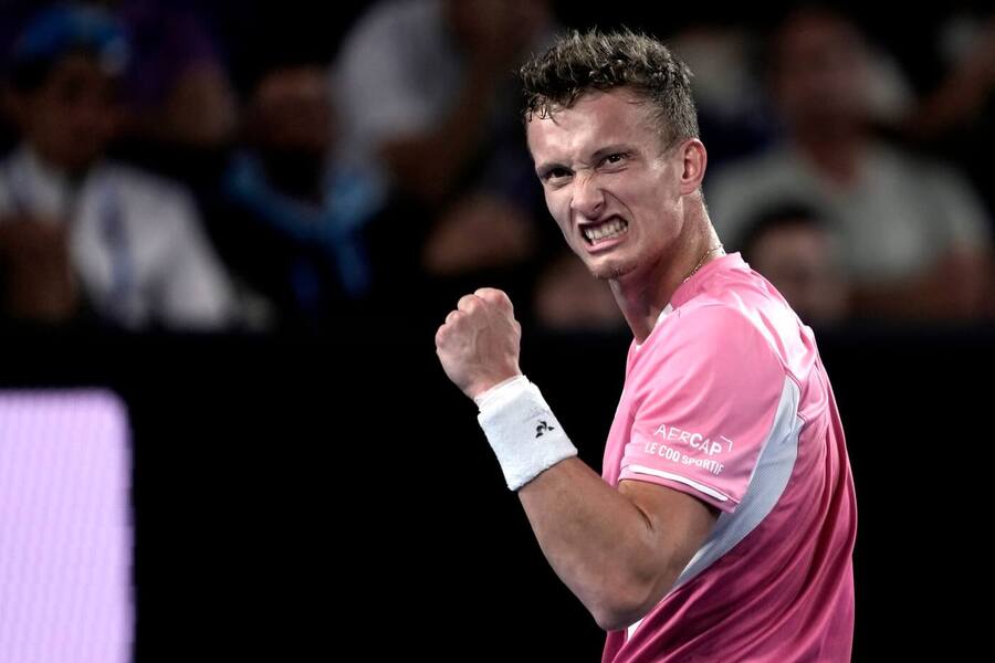 Jiří Lehečka během utkání 3. kola Australian Open 2025