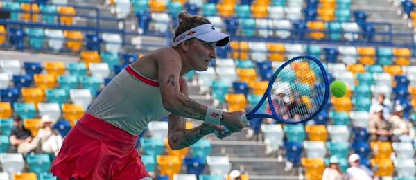 Tenis, WTA, Markéta Vondroušová během turnaje v Abu Dhabi