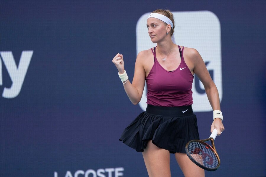 Tenis, WTA, Petra Kvitová na turnaji v Miami, Florida, USA