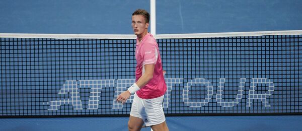 Tenis, ATP, Jiří Lehečka během turnaje v Dauhá, Qatar