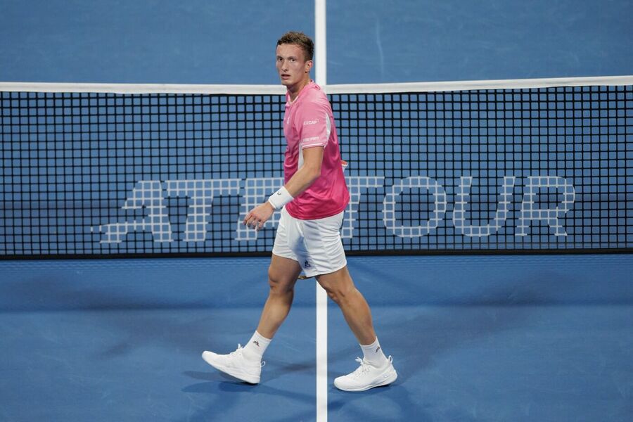 Tenis, ATP, Jiří Lehečka během turnaje v Dauhá, Qatar