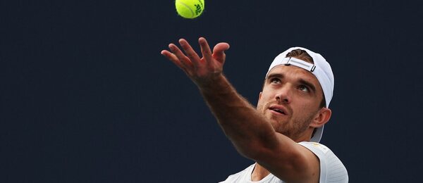 Tenis, ATP, Tomáš Macháč na turnaji MIami Open, Florida, USA