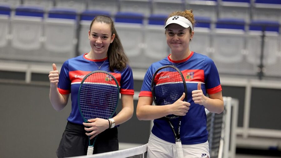 Tenis, Billie Jean King Cup, BJK Cup, Tereza Valentová s Lindou Noskovou v Ostravě, kvalifikace