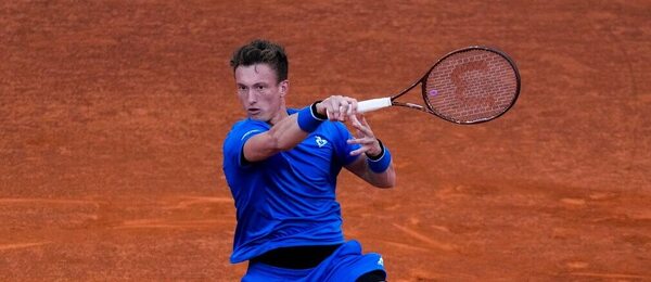 Tenis, ATP, Jiří Lehečka na turnaji ATP 1000 v Madridu, Španělsko