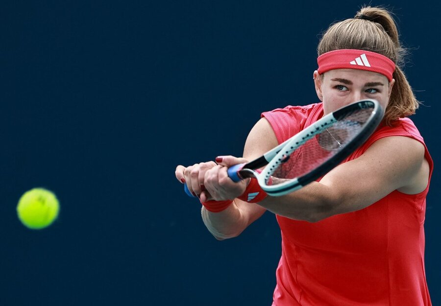 Karolína Muchová na turnaji v Miami 2025