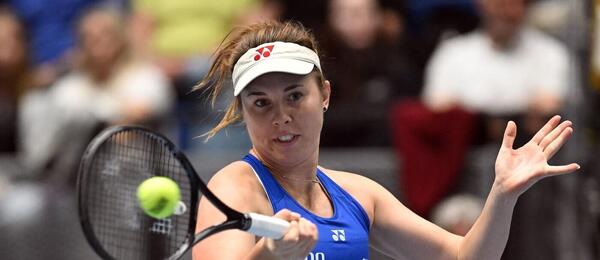Tenis, WTA, Linda Nosková při BJK Cupu v Ostravě