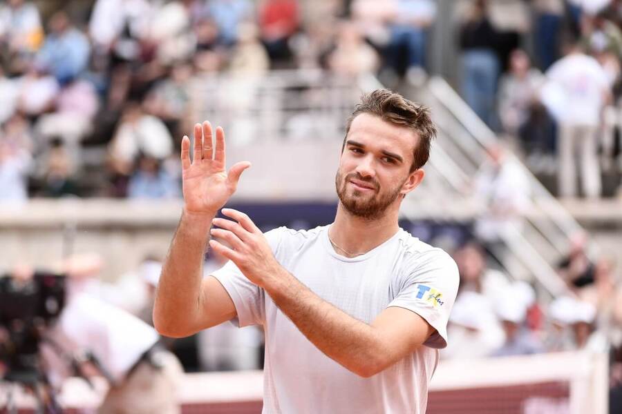 Tenis, ATP, Tomáš Macháč na exhibici UTS v Nimes, Francie