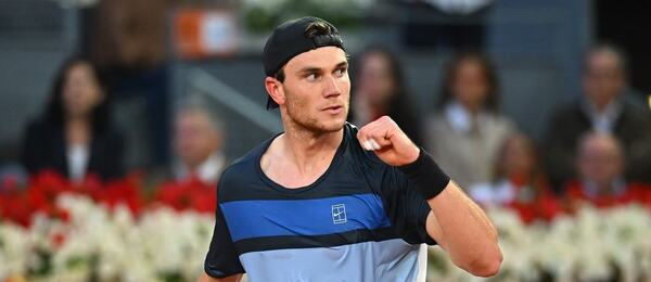 Tenis, ATP, Jack Draper během zápasu na Masters v Madridu
