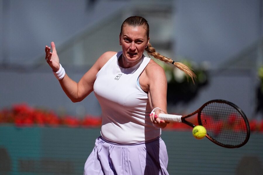 Tenis, WTA, Petra Kvitová během turnaje v Madridu, Španělsko
