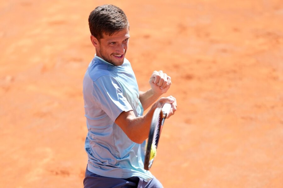 Vít Kopřiva v zápase na ATP 1000 Řím 2025, kde ho dnes ve 3. kole vyzve Jack Draper