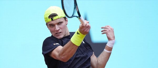 Tenis, ATP, Jakub Menšík během turnaje v Madridu, Španělsko