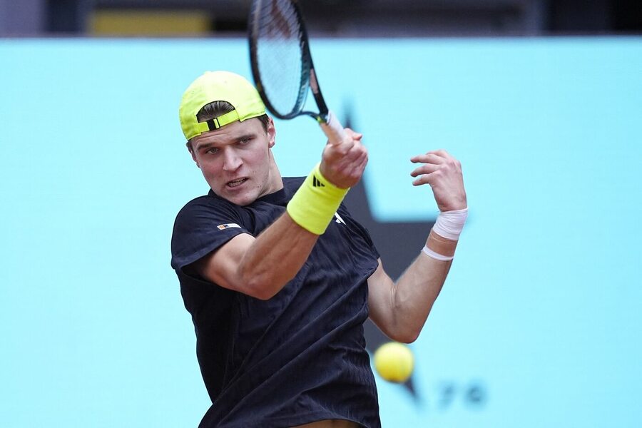 Tenis, ATP, Jakub Menšík během turnaje v Madridu, Španělsko