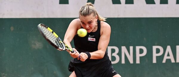 Tenis, WTA, Sára Bejlek během kvalifikace na Roland Garos, French Open, Paříž