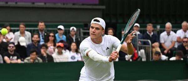 Tenis, ATP, Jakub Menšík během Wimbledonu, All England Club, Londýn, grandslam