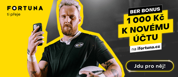 Fortuna bonus 1 000 Kč za registraci ve formě FS a Freebetů