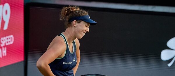 Linda Nosková po vítězném zápase s Mirrou Andreevou, čtvrtfinále WTA Bad Homburg 2025
