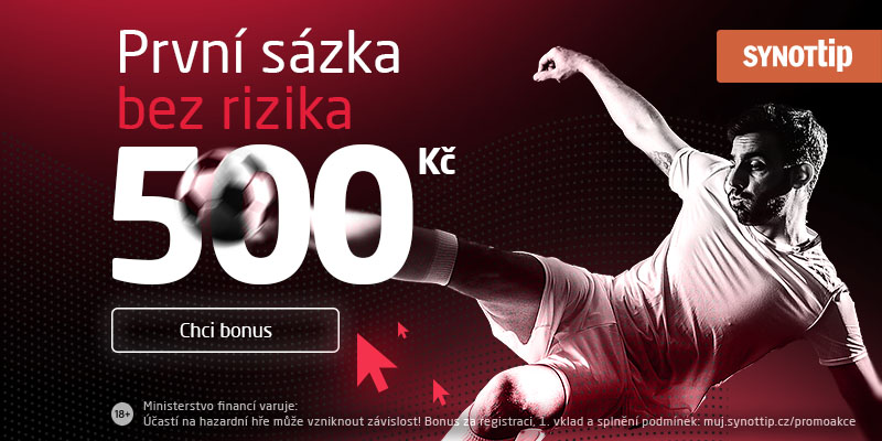 SYNOT TIP sázka bez rizika 500 Kč pro nové hráče