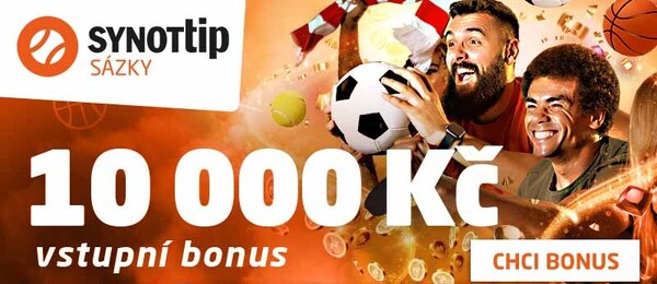 Vyzvedněte si vstupní bonus u Synot Tip jen za registraci a další k prvnímu vkladu