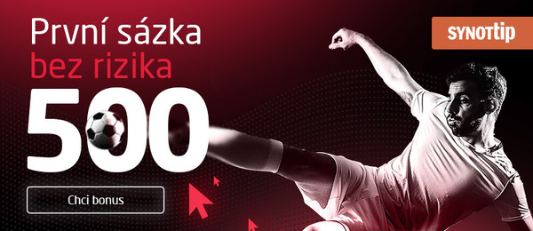 Sázka bez rizika Synot Tip: 500 Kč FREE bet na uvítanou