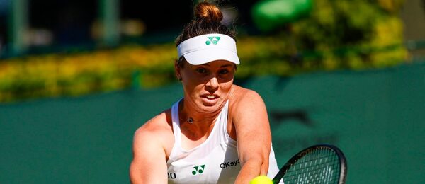 Linda Nosková během utkání 2. kola proti Evě Lys, Wimbledon 2025