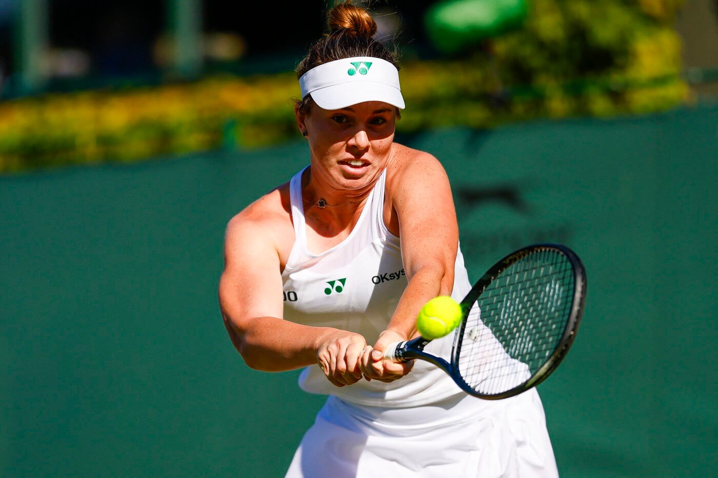 Linda Nosková během utkání 2. kola proti Evě Lys, Wimbledon 2025