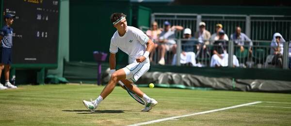 Tenis, ATP, Jakub Menšík během Wimbledonu, Londýn, grandslam