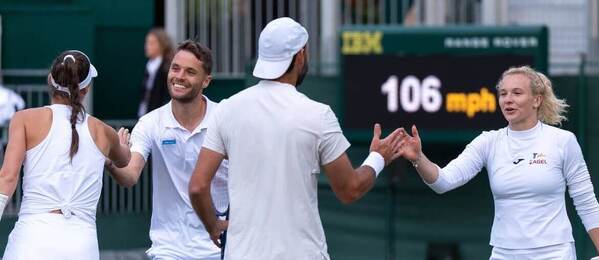 Sem Verbeek a Kateřina Siniaková dnes na Wimbledonu 2025 hrají finále smíšené čtyřhry
