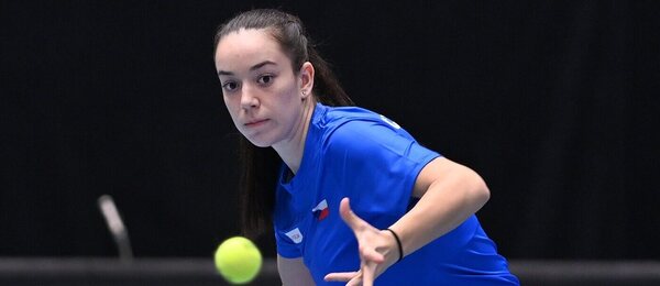 Tenis, WTA, Tereza Valentová během Billie Jea King Cupu v Ostravě, BJK Cup