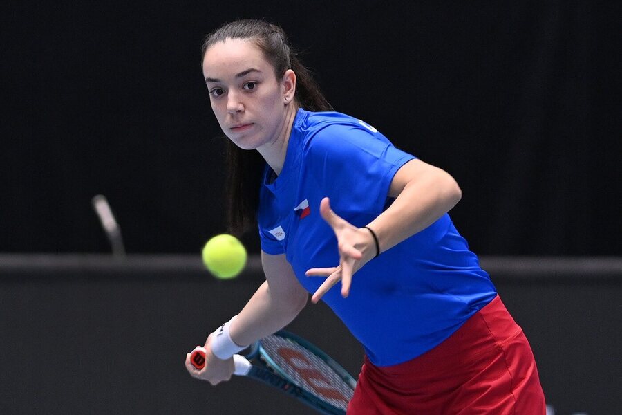 Tenis, WTA, Tereza Valentová během Billie Jea King Cupu v Ostravě, BJK Cup