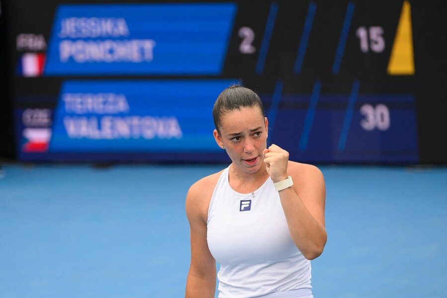 Tenis, WTA, Tereza Valentová v zápase s Jessikou Ponchet, čtvrtfinále Prague Open