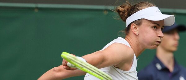 Tenistka Barbora Krejčíková na Wimbledonu 2025, další zápas hraje dnes na WTA 1000 Montreal v Kanadě.