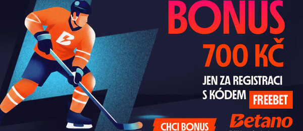 S kódem FREEBET získáte za registraci bonus 700 Kč