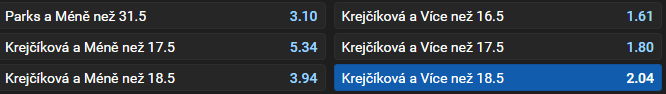 Krejčíková vs. Parks - WTA Cincinnati 2025 (1. kolo)