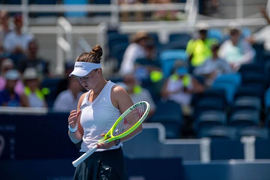 Barbora Krejčíková na turnaji v Cincinnati 2025