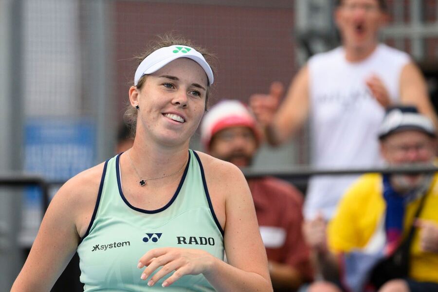 Tenis, WTA, Linda Nosková na turnaji v Praze, zápas proti Wang